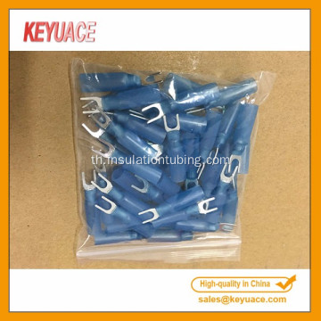 Blue Heat Shrink Fork สายไฟที่กันน้ำ